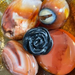 Large Black Retrolite Rose Ring